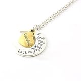 Fashion Charms Necklace Pendants I Love You To The Moon And Back Jewelry Christmas Birthday Gift for grandma