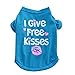 Howstar Pet Shirts Super Cute Puppy T Shirt Kisses Printed Dogs Summer Vest Costumes Cat Tank Top (M, Blue)