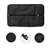 Patu Roll Up Electronics Accessories Travel Gear Organizer Case, Black - Portable Universal External Batteries Hard Drives Cable Management Healthcare Cosmetics Kit Bag