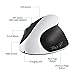 AURTEC Vertical Mouse, Rechargeable 2.4G Wireless Ergonomic Mice with USB Receiver, 6 Buttons and 3 Adjustable DPI 800/1200/1600, White