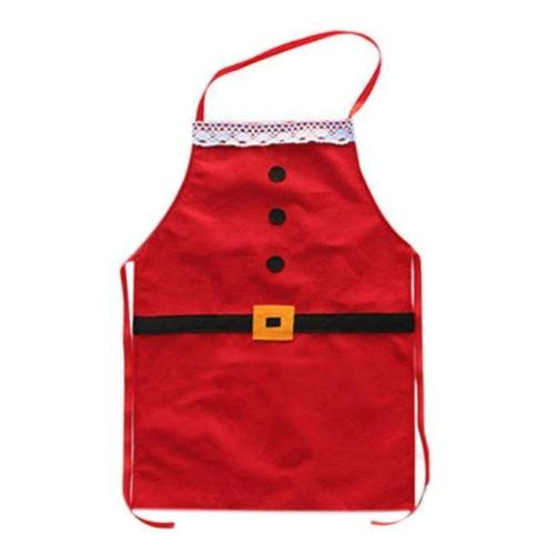 MAZIMARK-- Kids Christmas Xmas Kitchen Cooking Apron Decorations Kitchen Supplies W