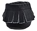 SAYOYO Baby Black Tassels Soft Sole Leather Infant Toddler Prewalker Shoes (6-12 Months, Black)