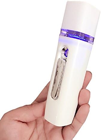 Little bees USB Nano Facial Mister, Rechargeable Handy Sprayer, Beauty Facial Steamer, Mini Portable/Hydrating Moisturizing Skin/Charger, Power Bank Function 2800mAh(White)