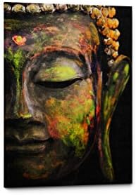 Buddha Wall Art Canvas Print - Inspirational Quote Wall Art for Home or Office Decor (11"W x 17"H, Tranquil Buddha Canvas Print)