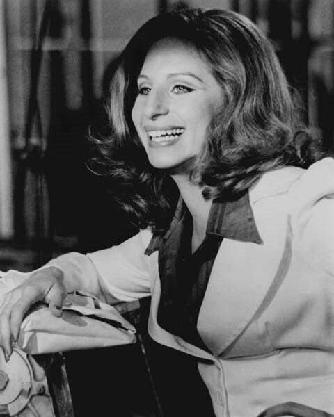 Photographs - Barbra Streisand beams big smile in white jacket Funny Lady 8x10 inch photo
