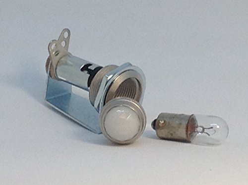 Tube Amp Pilot Light Lamp Assembly with White Jewel + Number 47 Bulb Made In USA