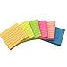 Sticky Notes with Lines 3 inch X 3 inch 6 Assorted Bright Color Lined Self-Stick Notes, 80 Sheet/Pad 6 Pads/Pack Easy Post Individual Package