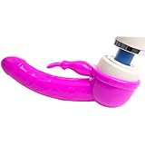 Bangin' Bunny Premium Silicone Rabbit Dildo Wand Attachment for Hitachi Wands Original Magic Wand Original and Rechargeable (Pink)