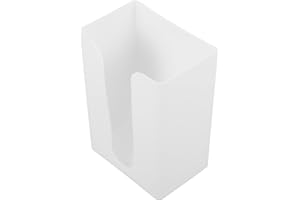ibasenice Punch-Free Wall Mounted Tissue Holder Box, Hanging Napkin Dispenser for Bathroom and Kitchen, White
