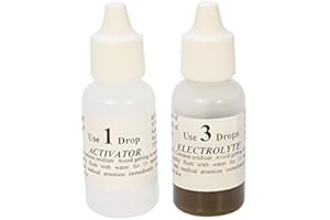 PMC SUPPLIES LLC Chemical Kit for ET-18 or M-18-A9 Mizar Gold Testers Activator and Electrolyte Gold Karat Tester Jewelry Making Metal Testing