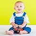 Bright Starts Ford Rattle & Roll Mustang Race Oball Car Toy Push and Go Vehicle, Easy Grasp, Ages 3 Months+, Red & Black