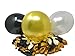 Aquila 100 Gold Black & White Pearl Balloons - 12
