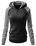 Arlyn Perez Womens Long Sleeve Contrast color Pullover Hoodie Sweatshirt