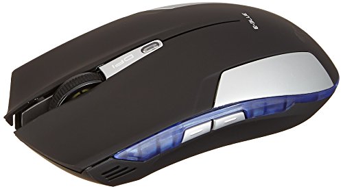 E-Blue Cobra Advance Wireless LED Optical Gaming Mouse, Black/Silver (EMS609BK)
