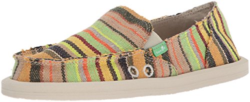 Sanuk Women's Donna Loafer Flat, Green Kauai Blanket, 07 M US