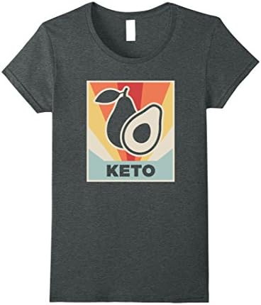 Womens Vintage Avocado KETO T-Shirt Small Dark Heather