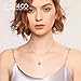T400 925 Sterling Silver Round Pendant Necklace with Dancing Diamond Stone Cubic Zirconia Gift for Women