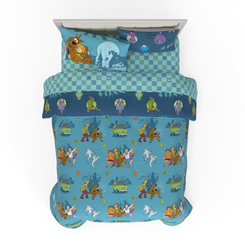 Franco Bettwäsche-Set mit Kissenbezug, wendbar, superweich, offizielles Lizenzprodukt, Scooby DOO, Doppelbettgröße, 7-teilig