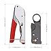 Amzdeal Coax Cable Crimper Coaxial Compression Tool Kit Wire Stripper with 20 PICS F RG6, RG59, RG58 Compression Connectors