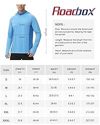 Roadbox Long Sleeve Sun Hoody for Men - Lightweight