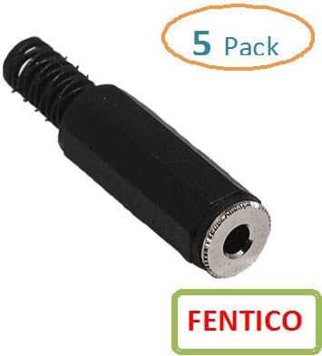 FENTICO® 3.5mm TRS Stereo Female Solder Connector Audio Adaptor - (Pack of 5 Pcs)