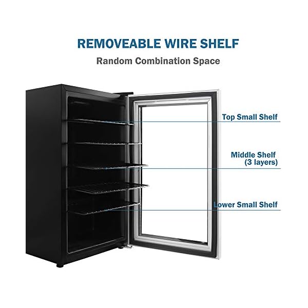 24-Bottles-Wine-Cooler-Compressor-Chiller-Cellar-Freestanding-Single-Zone-Fridge-for-Wines-Champagne-with-Digital-Temperature-Display-and-Double-layered-Glass-Door