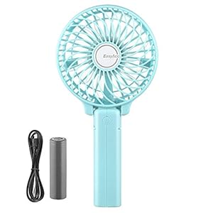 EasyAcc-Handheld-Electric-USB-Fans-Mini-Portable-Outdoor-Fan-with-Rechargeable-2600-mAh-Foldable-Handle-Desktop-for-Home-and-Travel-Green EasyAcc Handheld Electric USB Fans Mini Portable Outdoor Fan with Rechargeable Battery Foldable Handle Desktop for Home…