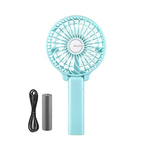 EasyAcc-Handheld-Electric-USB-Fans-Mini-Portable-Outdoor-Fan-with-Rechargeable-2600-mAh-Foldable-Handle-Desktop-for-Home-and-Travel-Green EasyAcc Handheld Electric USB Fans Mini Portable Outdoor Fan with Rechargeable Battery Foldable Handle Desktop for Home…