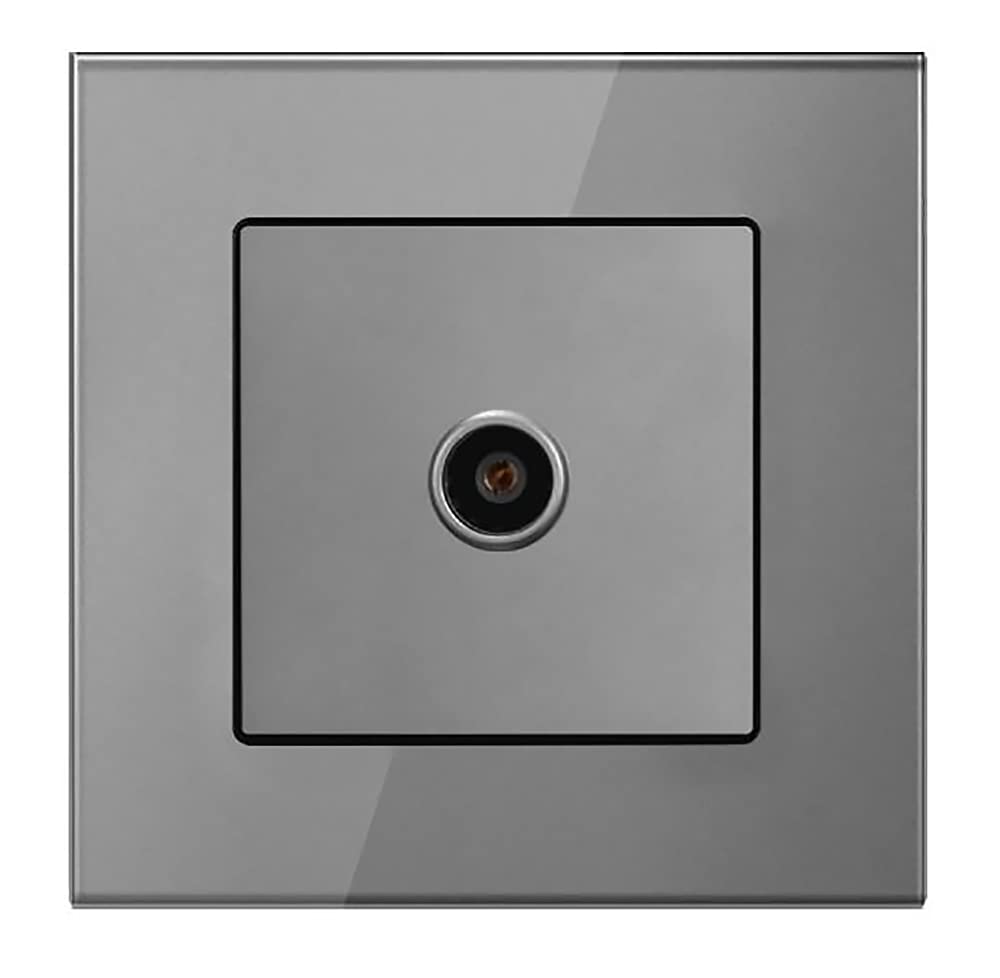 Standard Switched Electric Plug Socket Crystal Glass Panel (Tv interface socket)