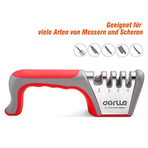 Dorlle Messerschärfer Profi,Messerschaerfer Messerschleifer 4 - Stufen Aktualisierte Version Scherenschärfer Für Scher… – Bild 3