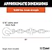 CURT 80304 35-Inch Trailer Safety Chain with 5/16-In Clevis Snap Hook, 18,800 lbs Break Strength, Small, YELLOW ZINC