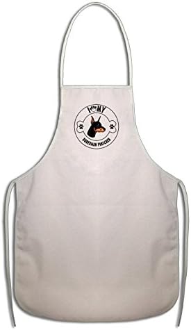 Cotton Canvas Artist Apron I Love Paw My Doberman Pinscher Dog Fornate