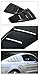VXMOTOR for 2005-2014 Ford Mustang Black GT3 Vent Rear 1/4 Quarter Side Vent Window Louvers V2