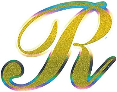 Amazon Com Quattroerre Adhesivo Holografico Para Letra R Metal Dorado Automotive