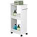 Topeakmart Mobile Storage Cart Toilet Shelf Space Saving Slim Rolling Bathroom Laundry Rack