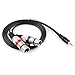 TISINO Dual XLR to 3.5mm Stereo Mic Cable, 2 XLR Female to 1/8 Inch Mini Jack Y-Splitter Breakout Lead Microphone Cord - 5 feet