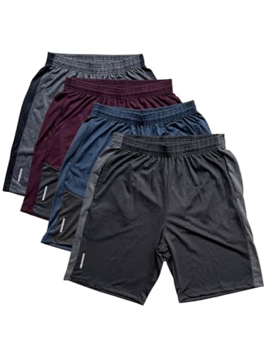 Genérico Kit 4 Shorts Masculino Dry Fit Academia Fitness Com Bolsos Malha Fria