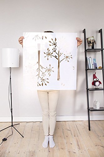 Dill Wall Stencil for Painting - Expedited 3 days Delivery - Tree Wall Accent - Reusable Template - Large Mylar Washable Plastic - Repeatable Pattern for Wall Décor