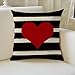 AVOIN Love Heart Throw Pillow Cover, 18 x 18 Inch Holiday Valentine's Day Mother's Day Anniversary Wedding Cushion Case Decoration for Sofa Couch Living Room
