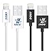 iXCC Element II Lightning Cable 6ft, iPhone Charger, for iPhone 7 6s 6 Plus, SE 5s 5c 5, iPad Air 2 Pro, iPad Mini 2 3 4, iPad 4th Gen [Apple MFi Certified](White and Black)