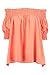 Relipop Women's Fashion Off Shoulder Tops Haft Sleeve Blouses Causal T-Shirts (Large, Orange)