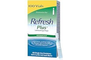 GÜLIFE Refresh Plus Lubricant Eye Drops Long Lasting Relief Plus Protection for Mild to Moderate Dry Eye -200 Single Use Vials