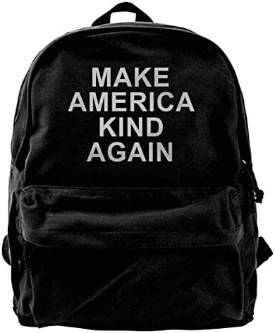 Make America Kind Again Unisex Classic Canvas Travel School Backpack Fits 14 Inch Laptop
