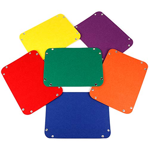 Tanlee 6 Pieces Felt Dice Tray Dice Rolling Tray Folding Dice Holder for Dice Games Storage, 6 Colors