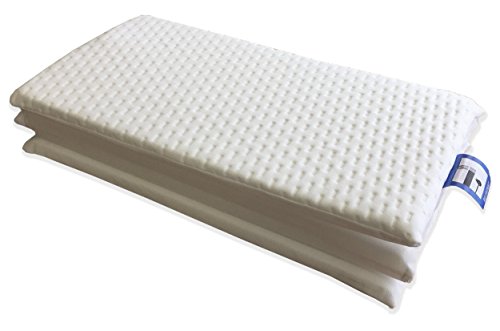 [- Mother Nurture Tencel Quad-Fold Travel Cot Mattress with Carry Bag (119x59cm)  -]
