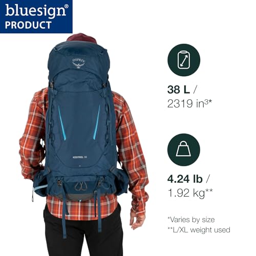 Osprey Kestrel Herren Rucksack, 48L, Atlas Blue, L/XL thumbnail 2
