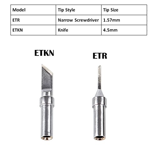 10 PCS Weller ET Soldering Iron Replacement Tips for WES51/50,WESD51,PES51 / 50,LR21 Solder Tip
