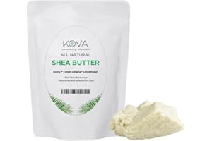 Kovafood Raw Unrefined African Shea Butter - 100% Pure Natural, 1Lb- White/Ivory