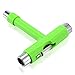 Zeato All-In-One Skate Tools Multi-function Portable Skateboard T Tool Accessory with T-type Allen Key and L-type Phillips Head Wrench Screwdriver - Green