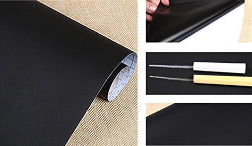 ZCHING Chalkboard sticker Removable Blackboard wall sticker decal Adhesive paper for Home,school,office (35"x79", Black)